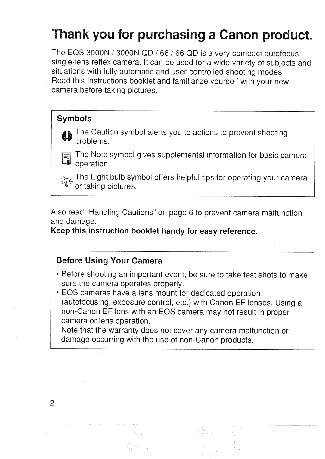 Canon 3000N DATE manual 