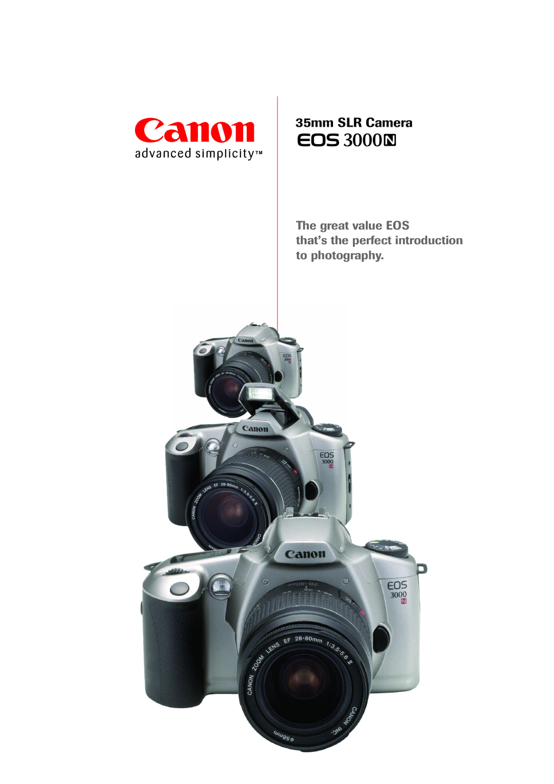 Canon 3000N manual 35mm SLR Camera 