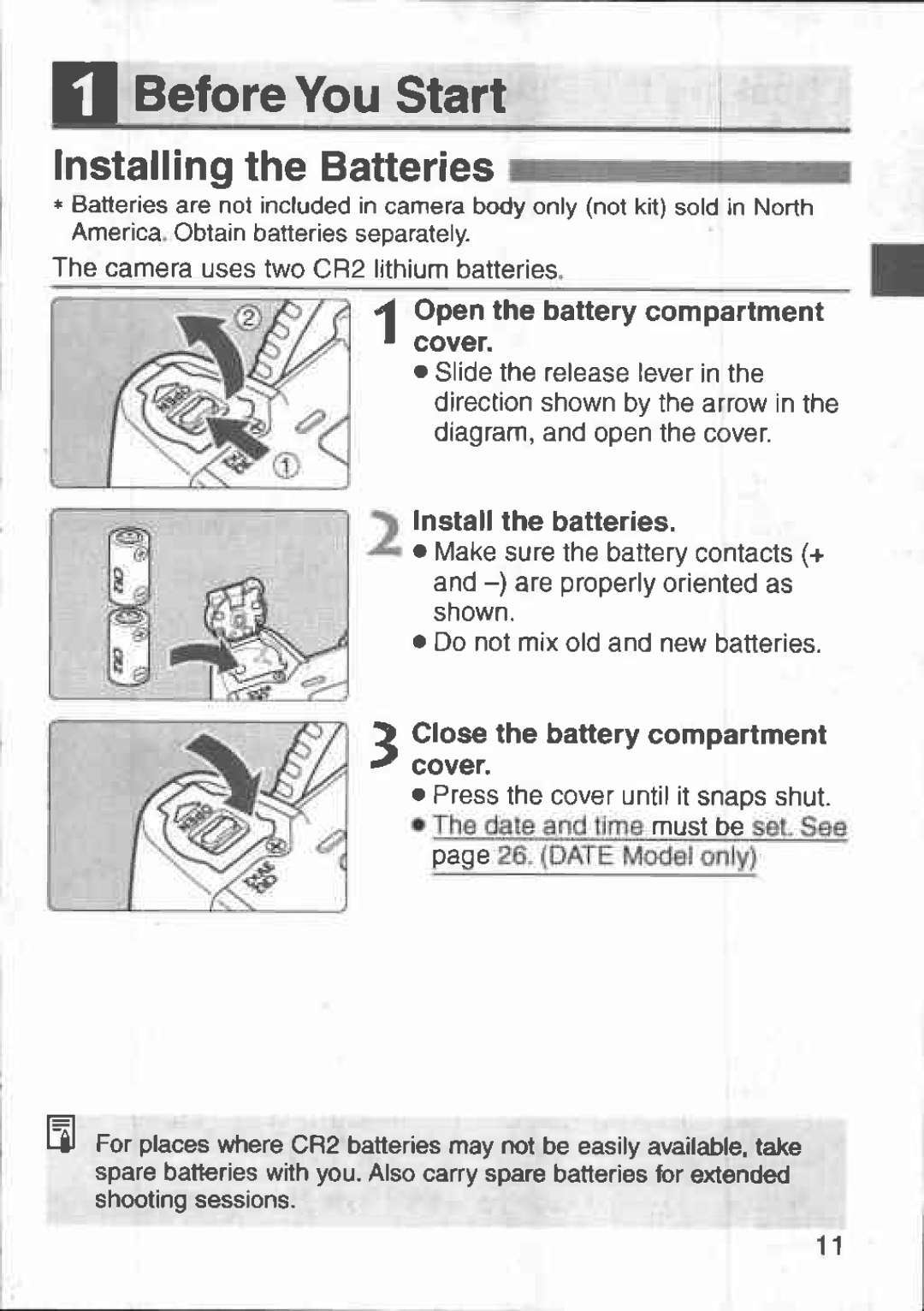 Canon 3000V DATE manual 