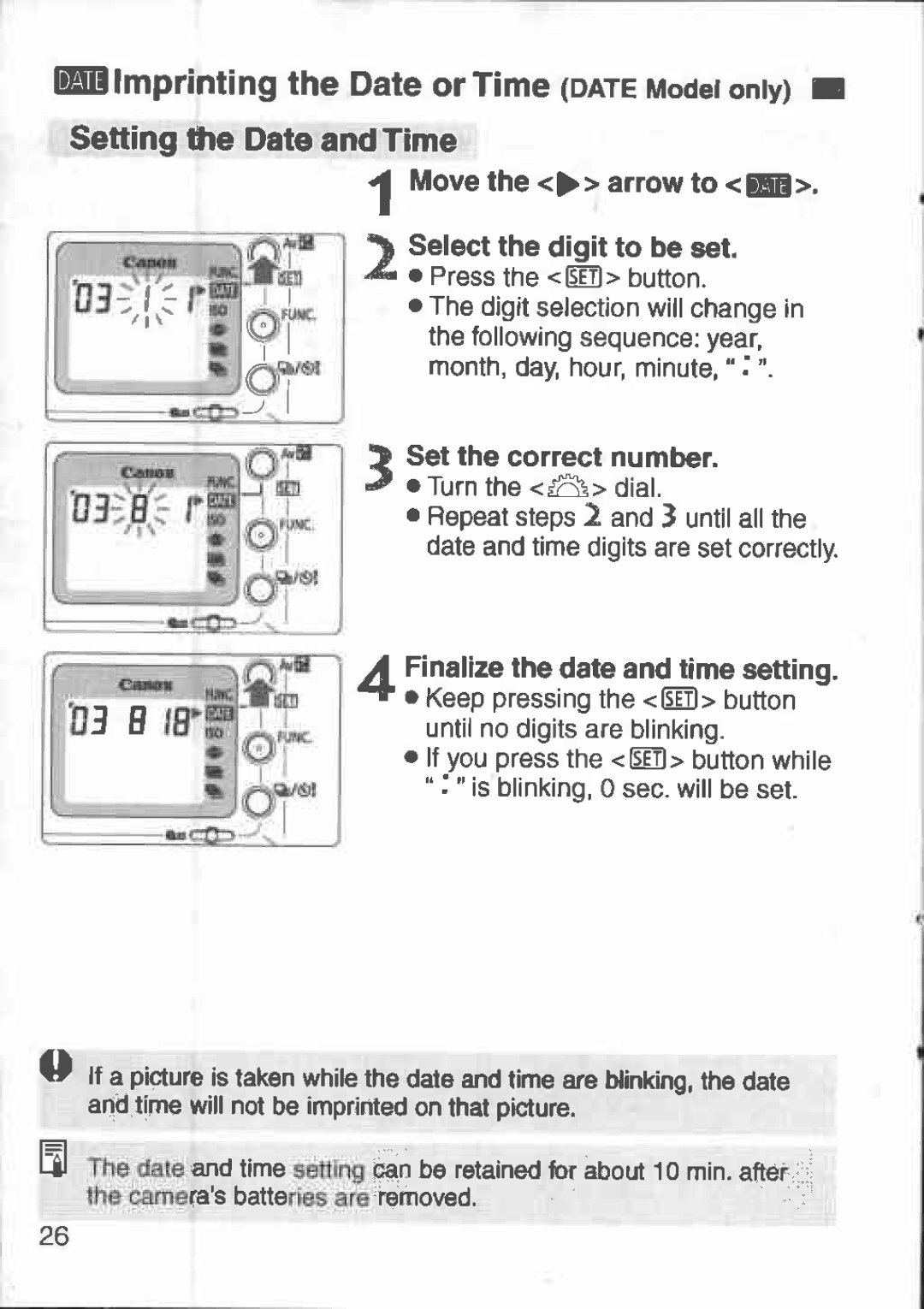 Canon 3000V DATE manual 