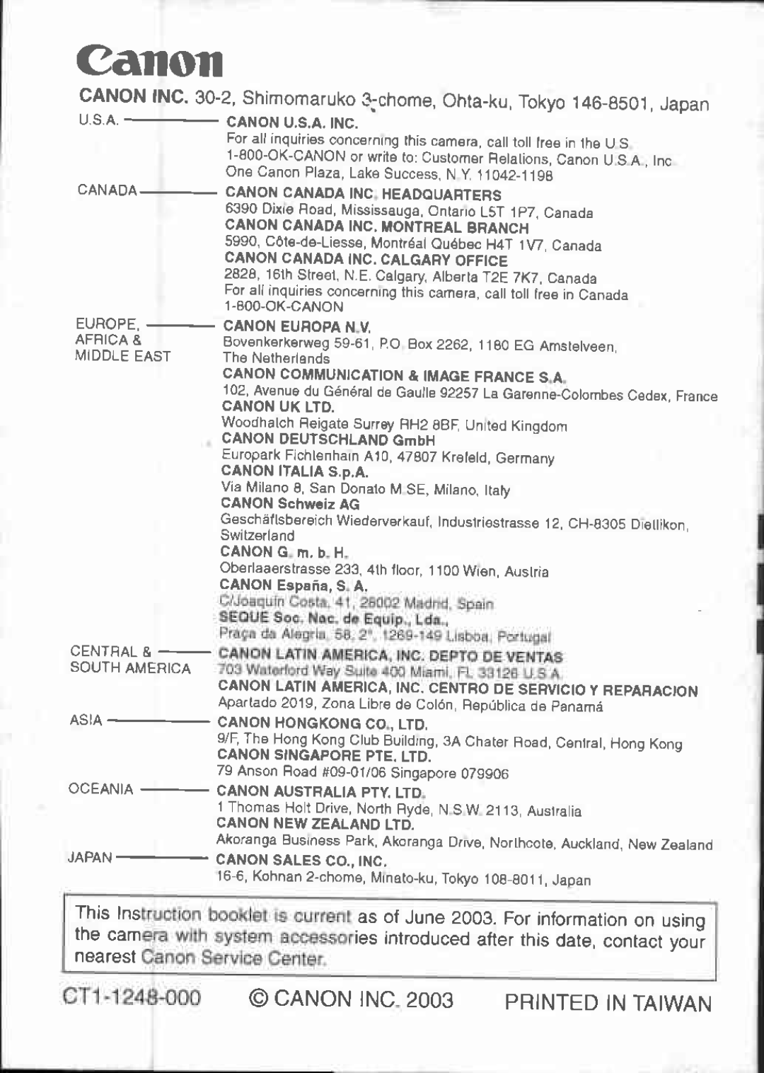 Canon 3000V DATE manual 