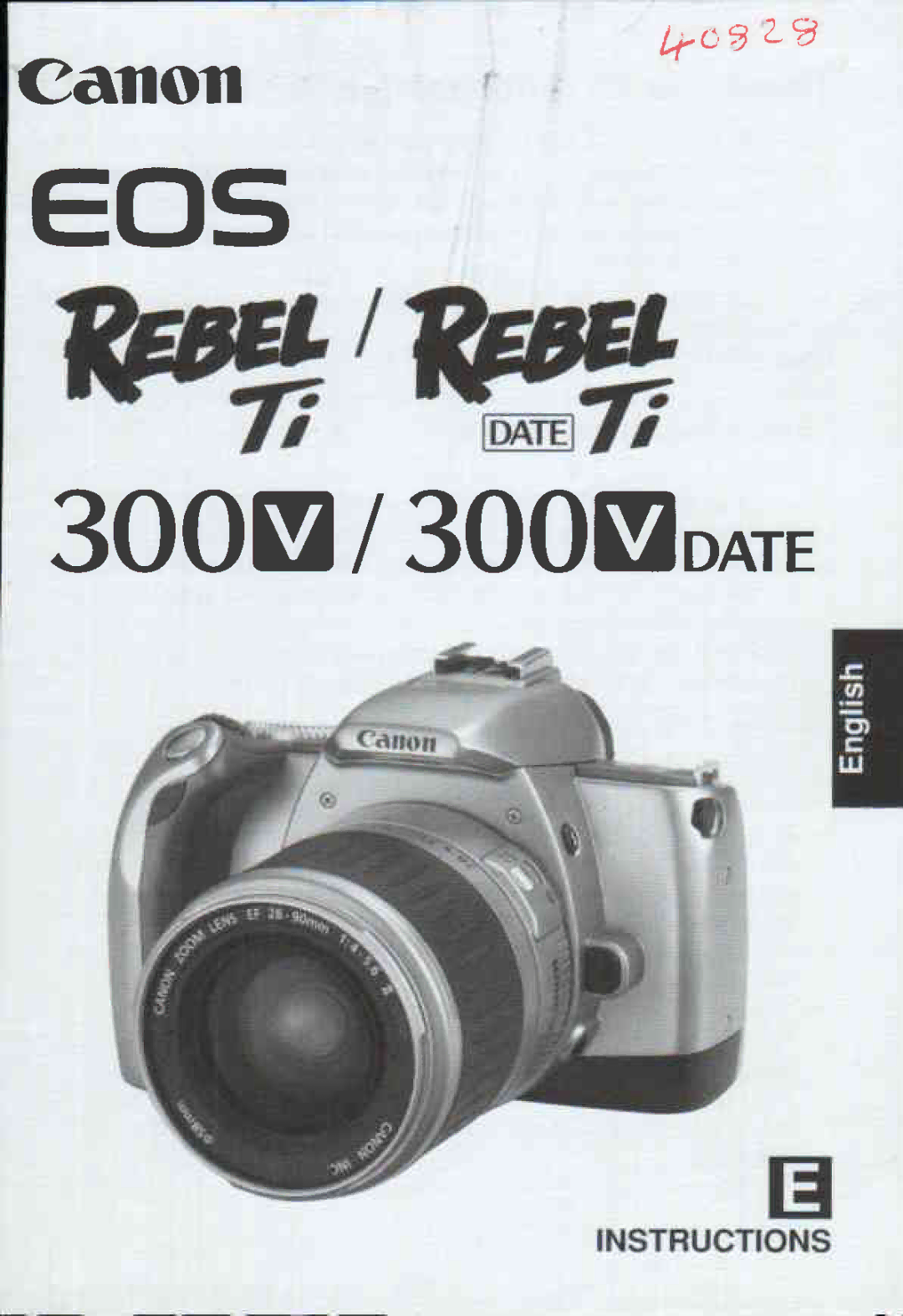 Canon 300VDATE manual 