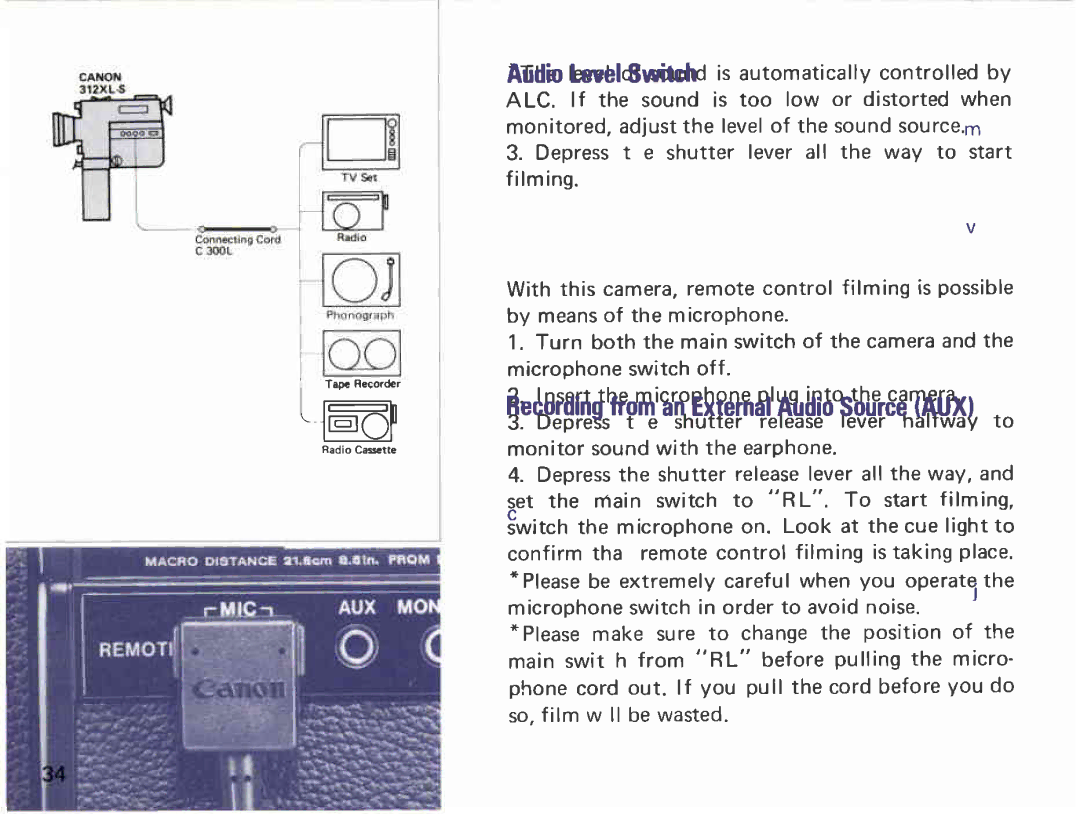 Canon 312 XL-S manual 