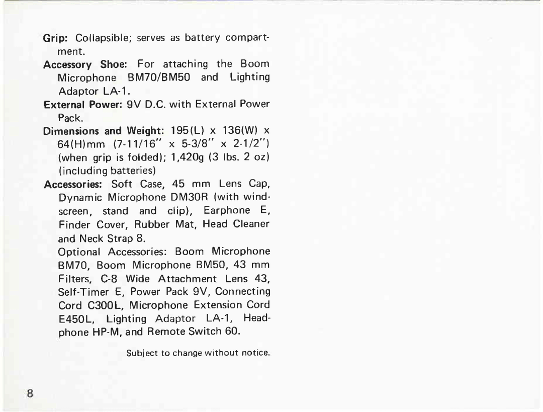 Canon 312 XL-S manual 