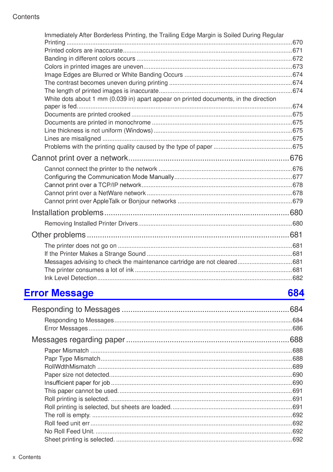 Canon 3175B002 user manual Error Message 684 