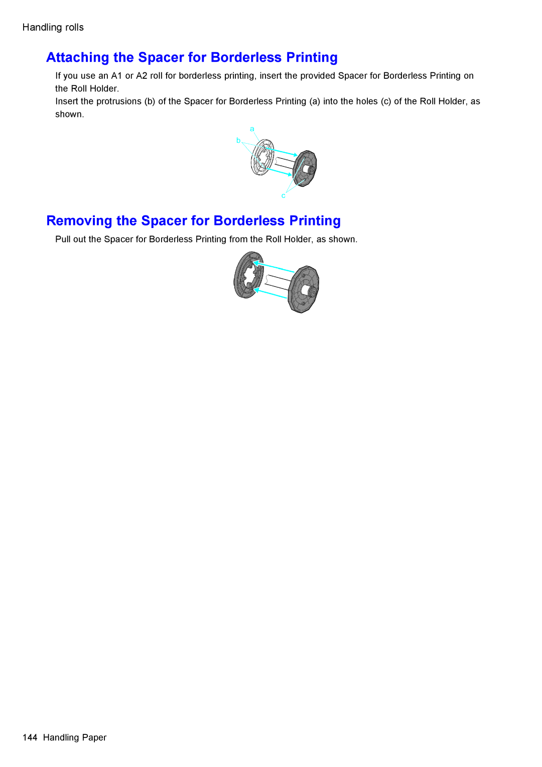 Canon 3175B002 user manual Attaching the Spacer for Borderless Printing, Removing the Spacer for Borderless Printing 