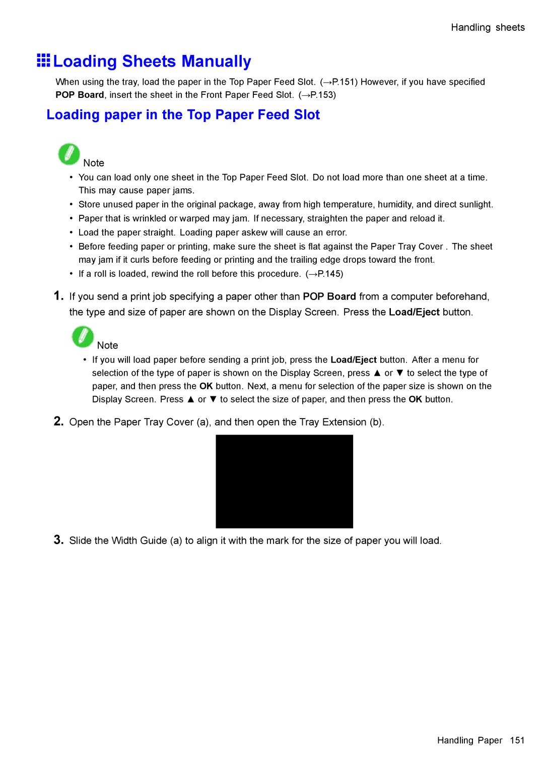 Canon 3175B002 user manual Loading Sheets Manually, Loading paper in the Top Paper Feed Slot 