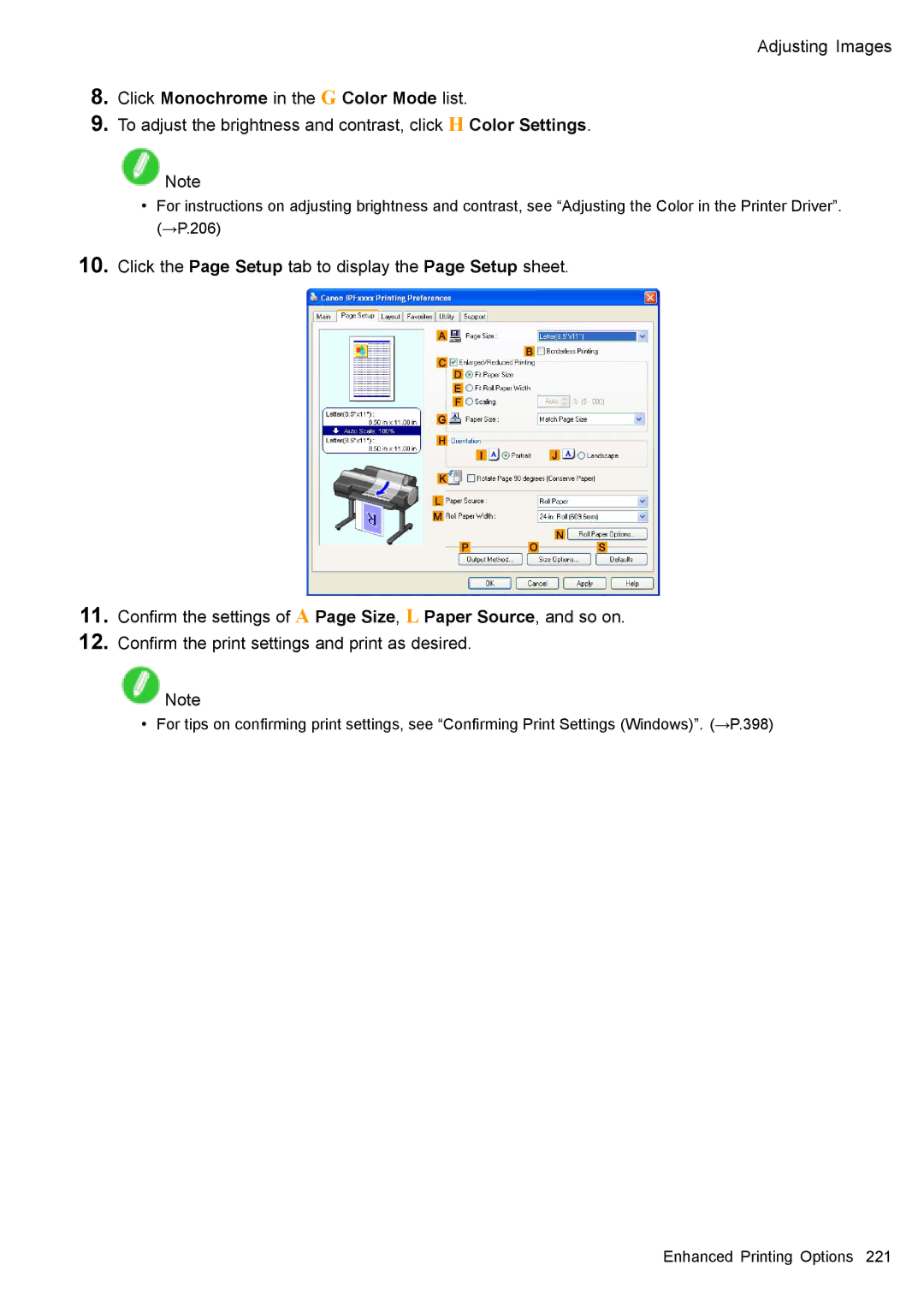 Canon 3175B002 user manual Click Monochrome in the G Color Mode list 