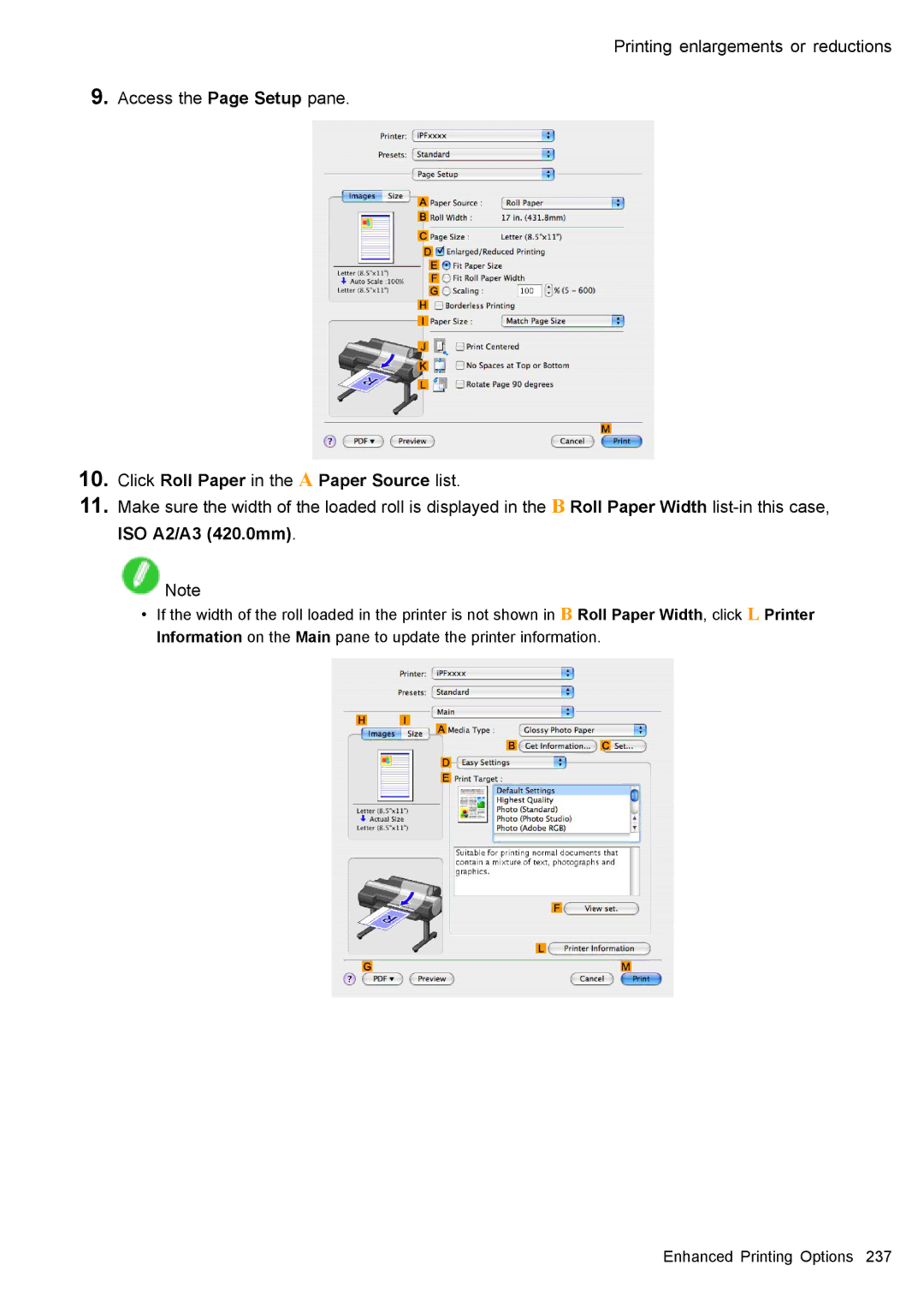 Canon 3175B002 user manual Click Roll Paper in the a Paper Source list 