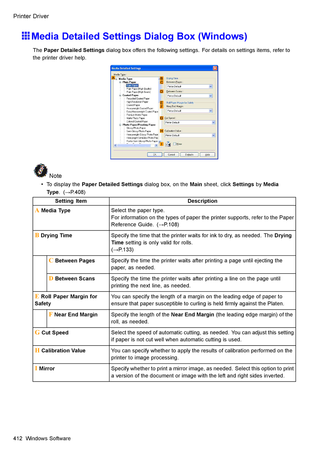 Canon 3175B002 user manual Media Detailed Settings Dialog Box Windows 