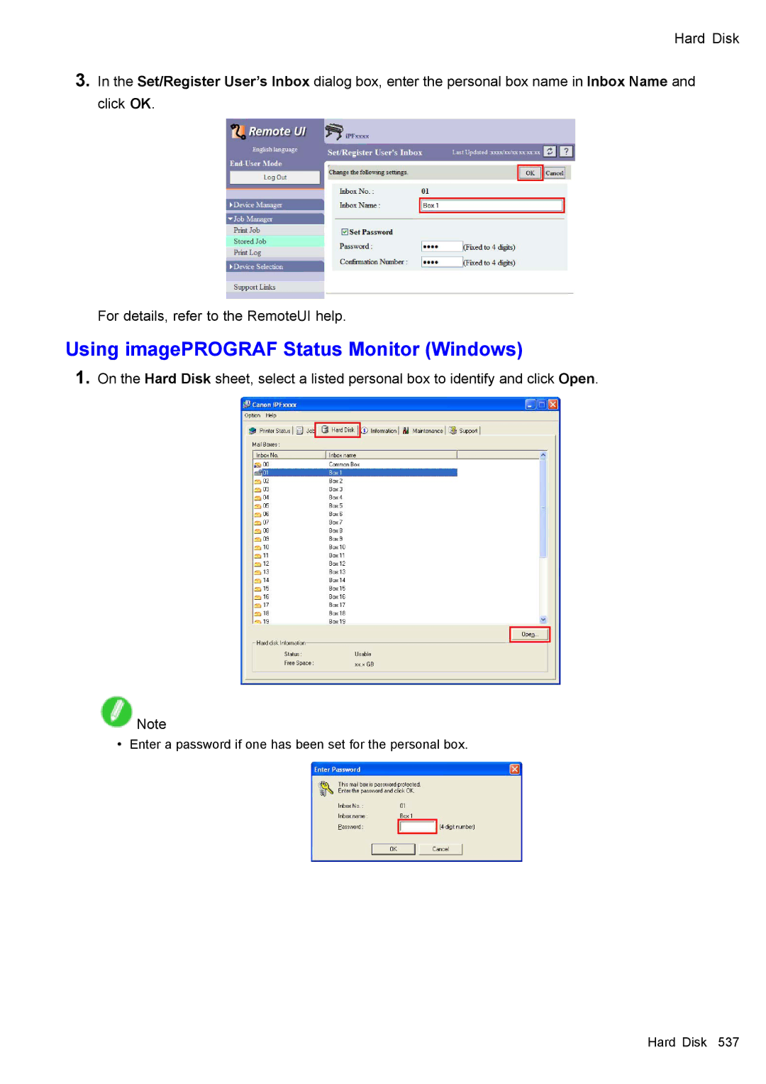 Canon 3175B002 user manual Using imagePROGRAF Status Monitor Windows 