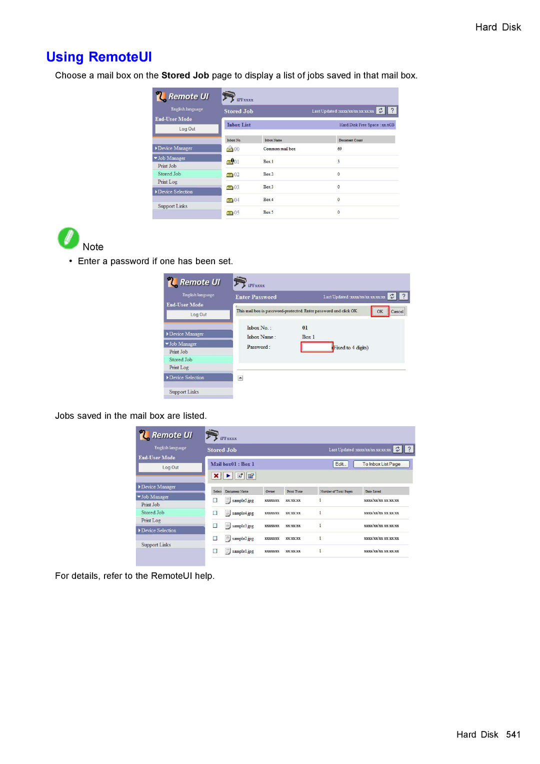 Canon 3175B002 user manual Using RemoteUI 