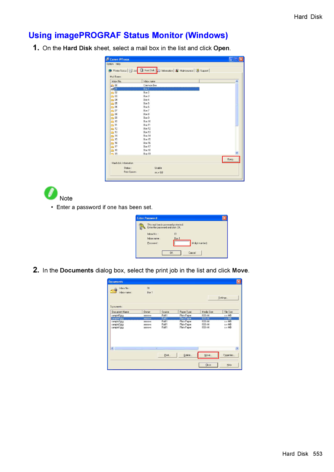 Canon 3175B002 user manual Using imagePROGRAF Status Monitor Windows 