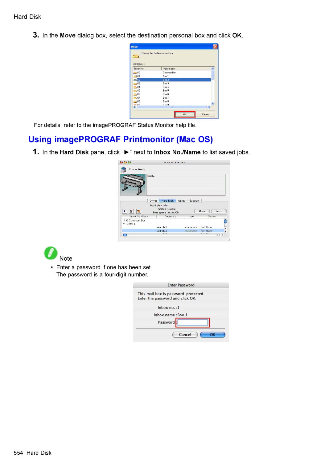 Canon 3175B002 user manual Using imagePROGRAF Printmonitor Mac OS 