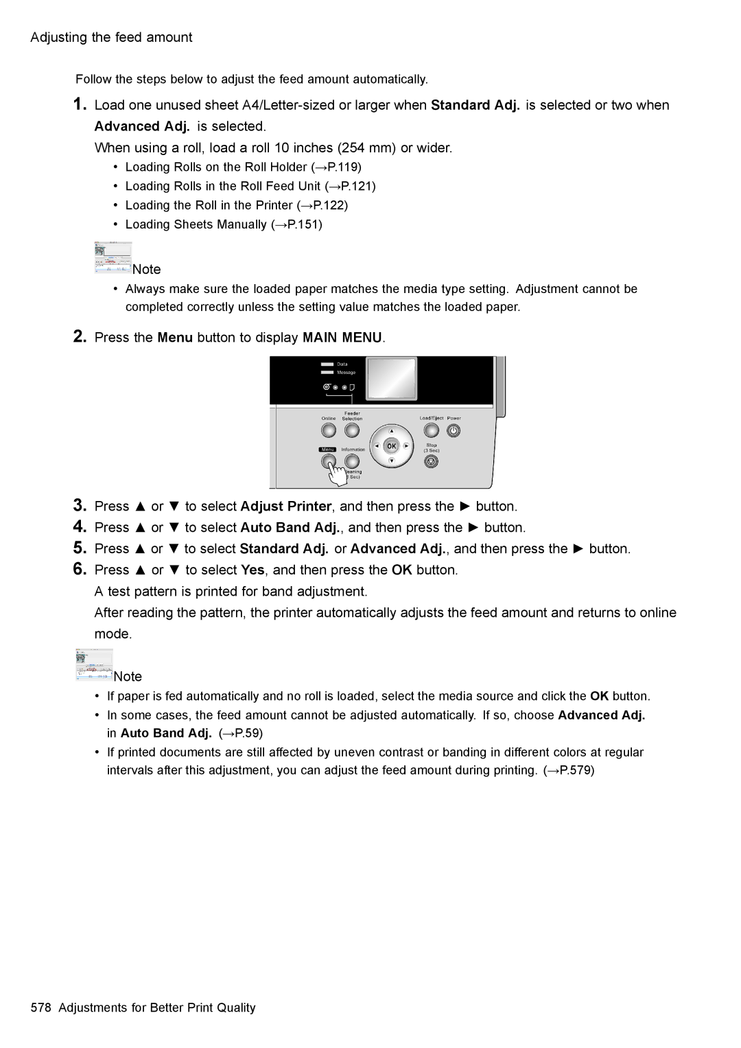 Canon 3175B002 user manual Adjusting the feed amount 