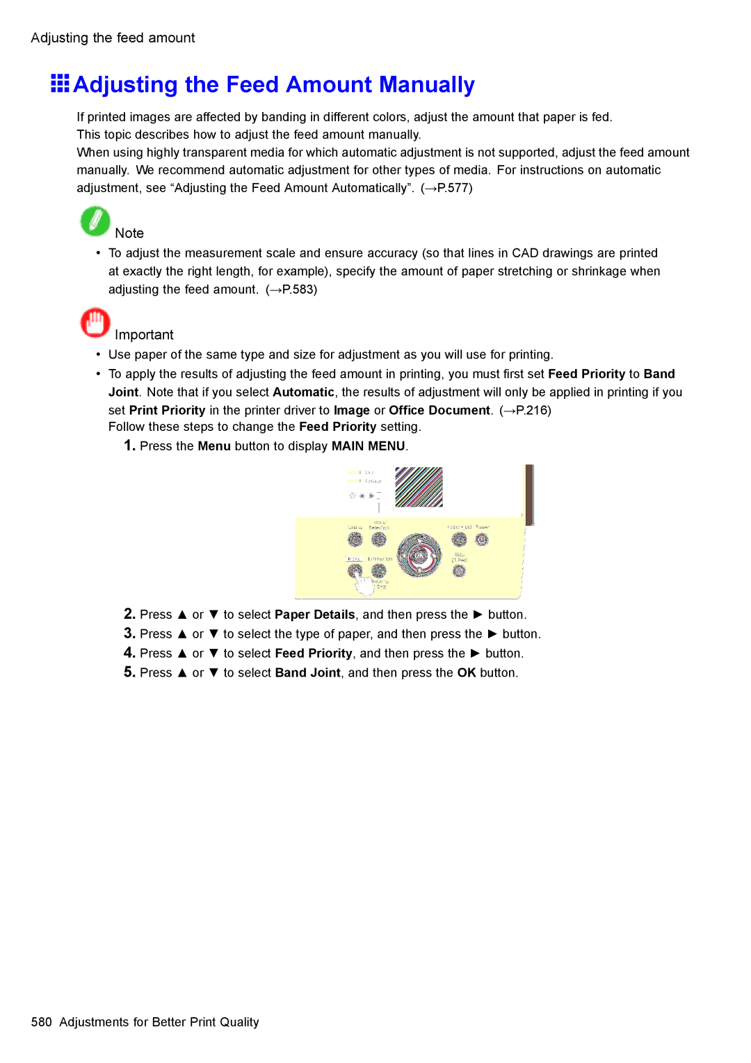 Canon 3175B002 user manual Adjusting the Feed Amount Manually 