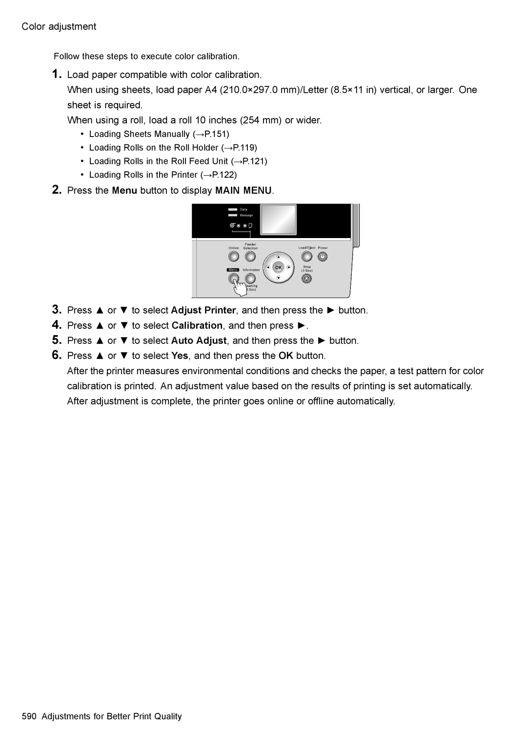 Canon 3175B002 user manual Follow these steps to execute color calibration 