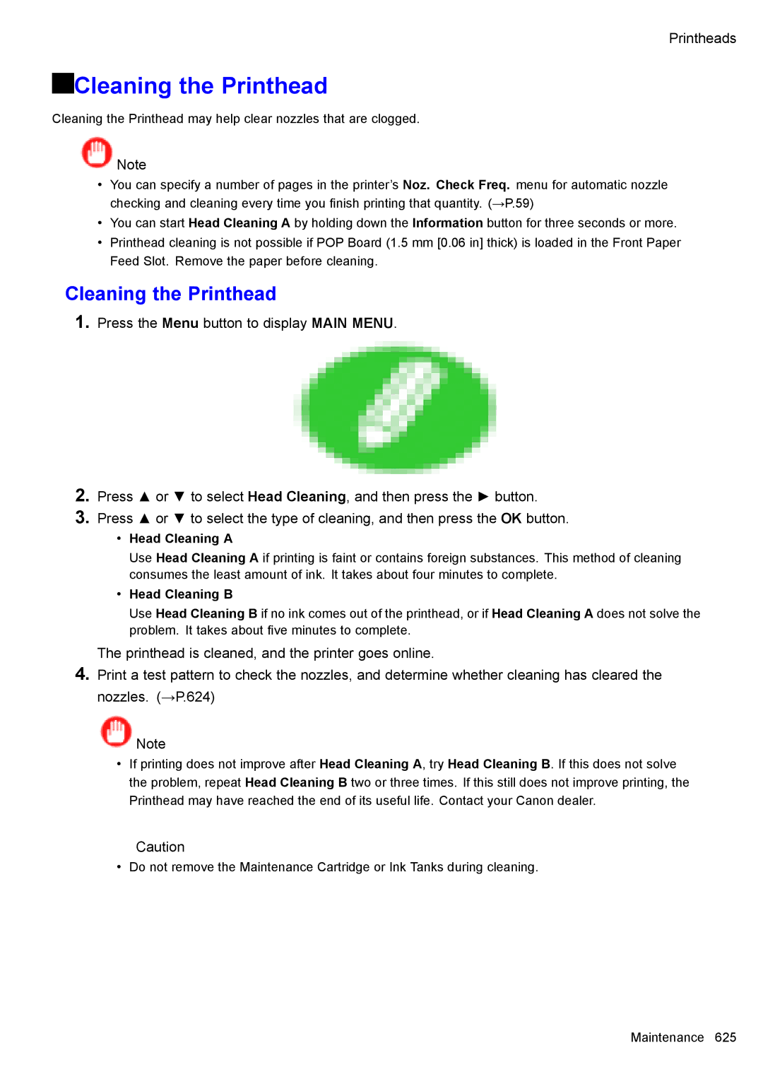 Canon 3175B002 user manual Printheads 