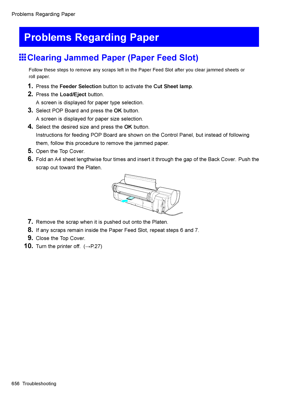 Canon 3175B002 user manual Problems Regarding Paper 