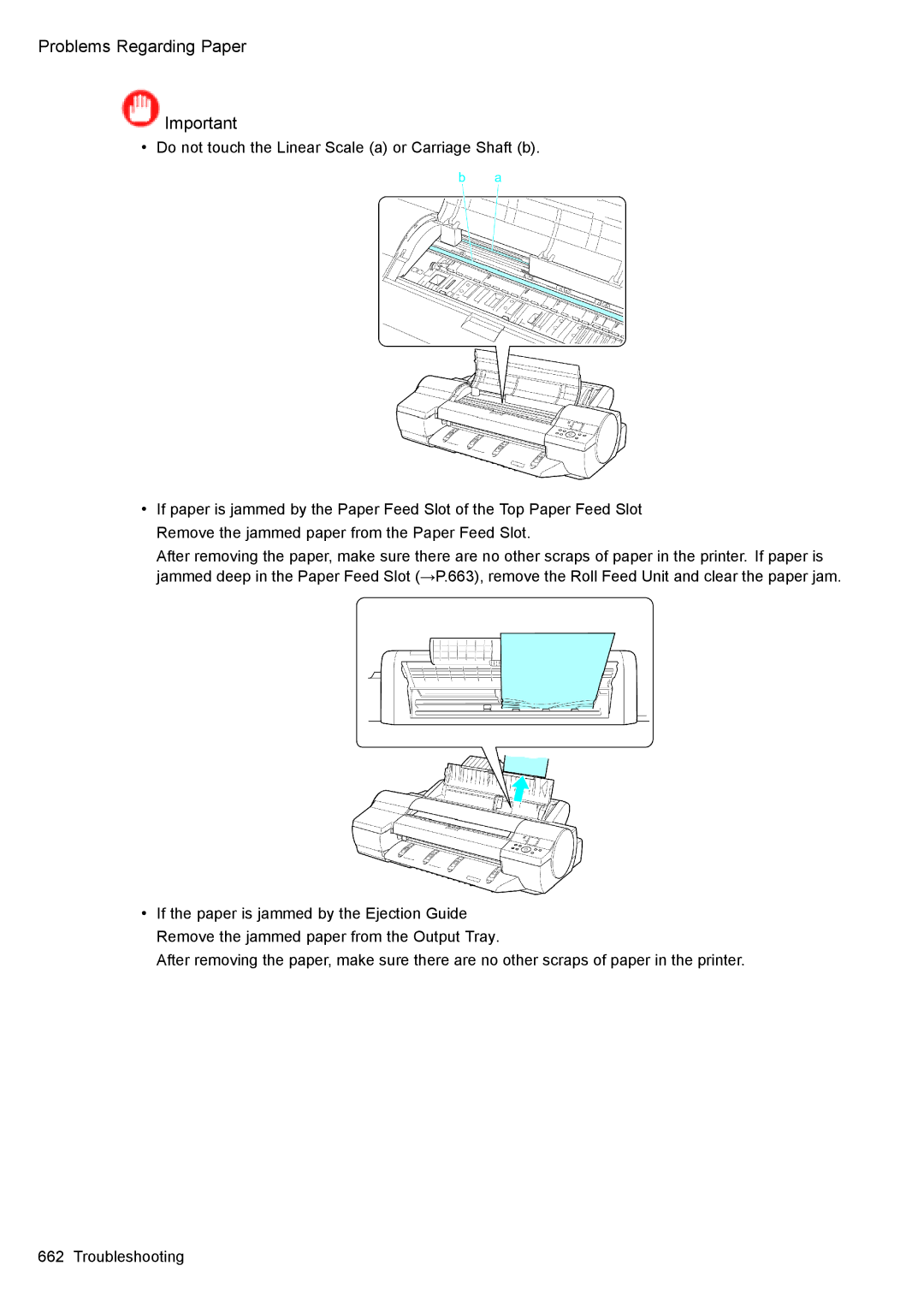 Canon 3175B002 user manual Problems Regarding Paper 