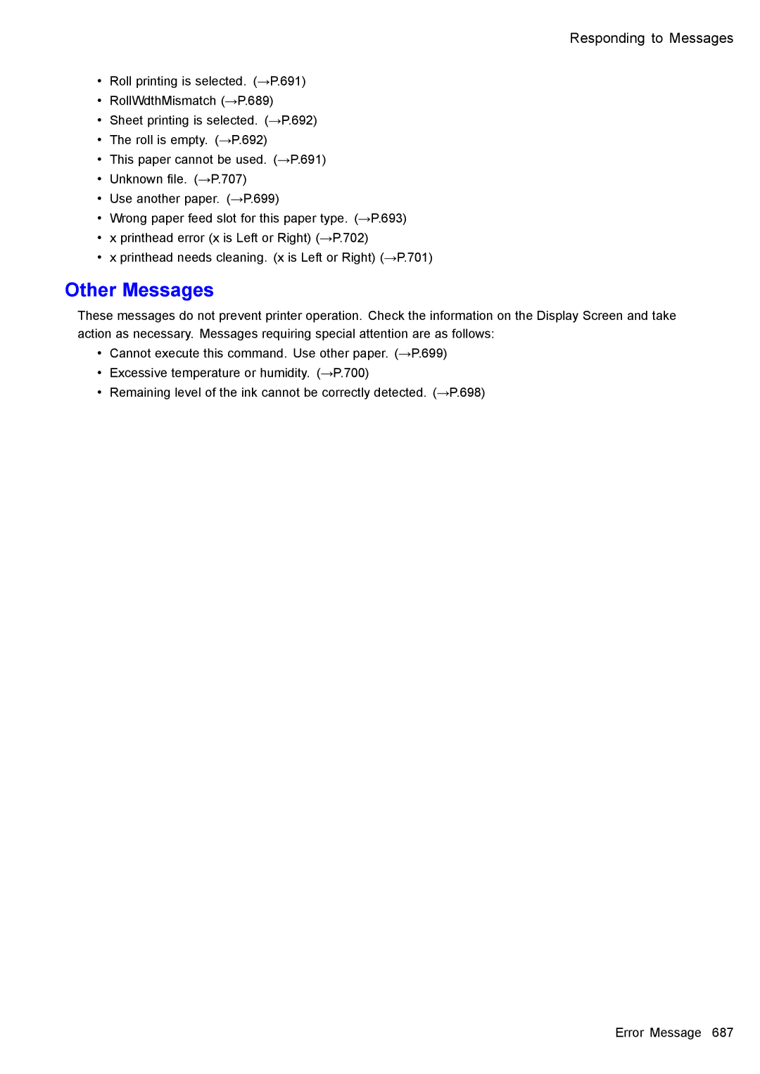 Canon 3175B002 user manual Other Messages 