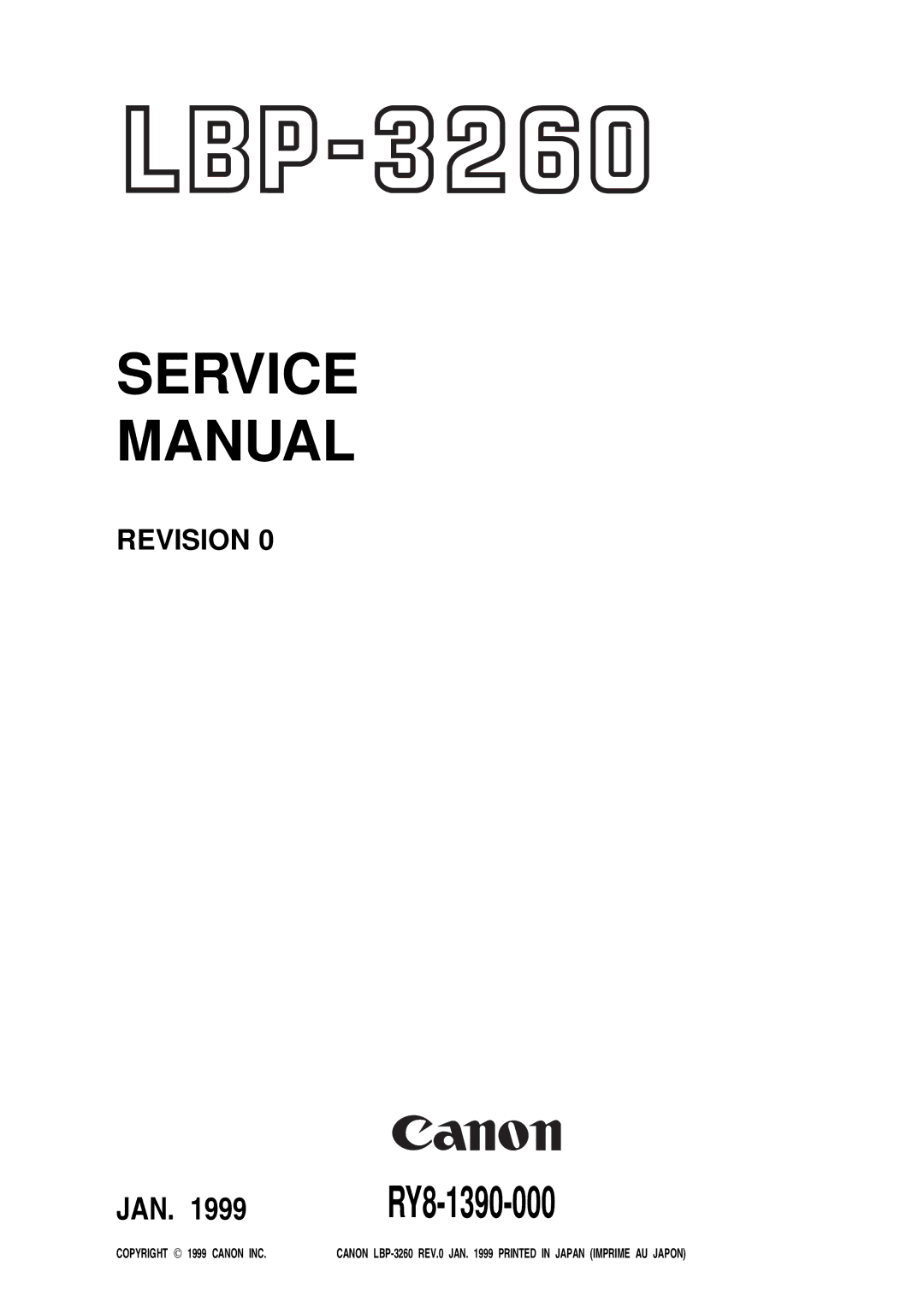 Canon 3260 manual Service Manual 