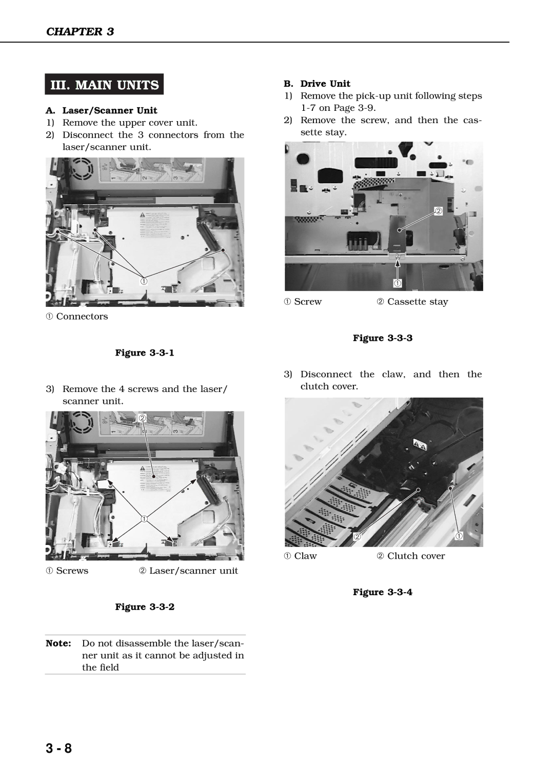 Canon 3260 manual III. Main Units, Laser/Scanner Unit 