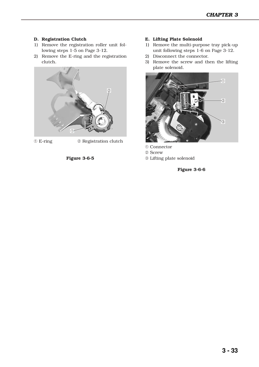 Canon 3260 manual Registration Clutch 