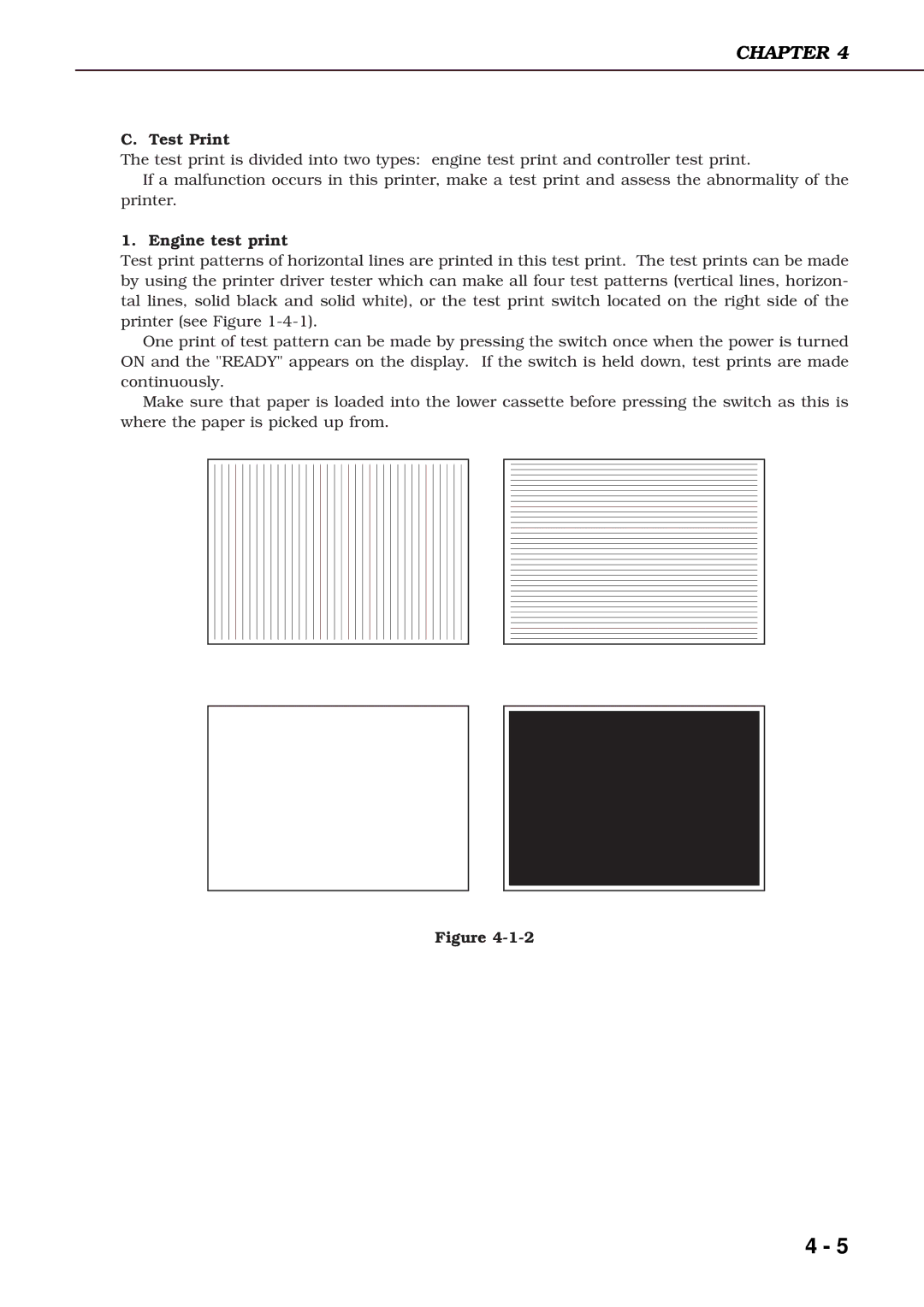 Canon 3260 manual Test Print, Engine test print 