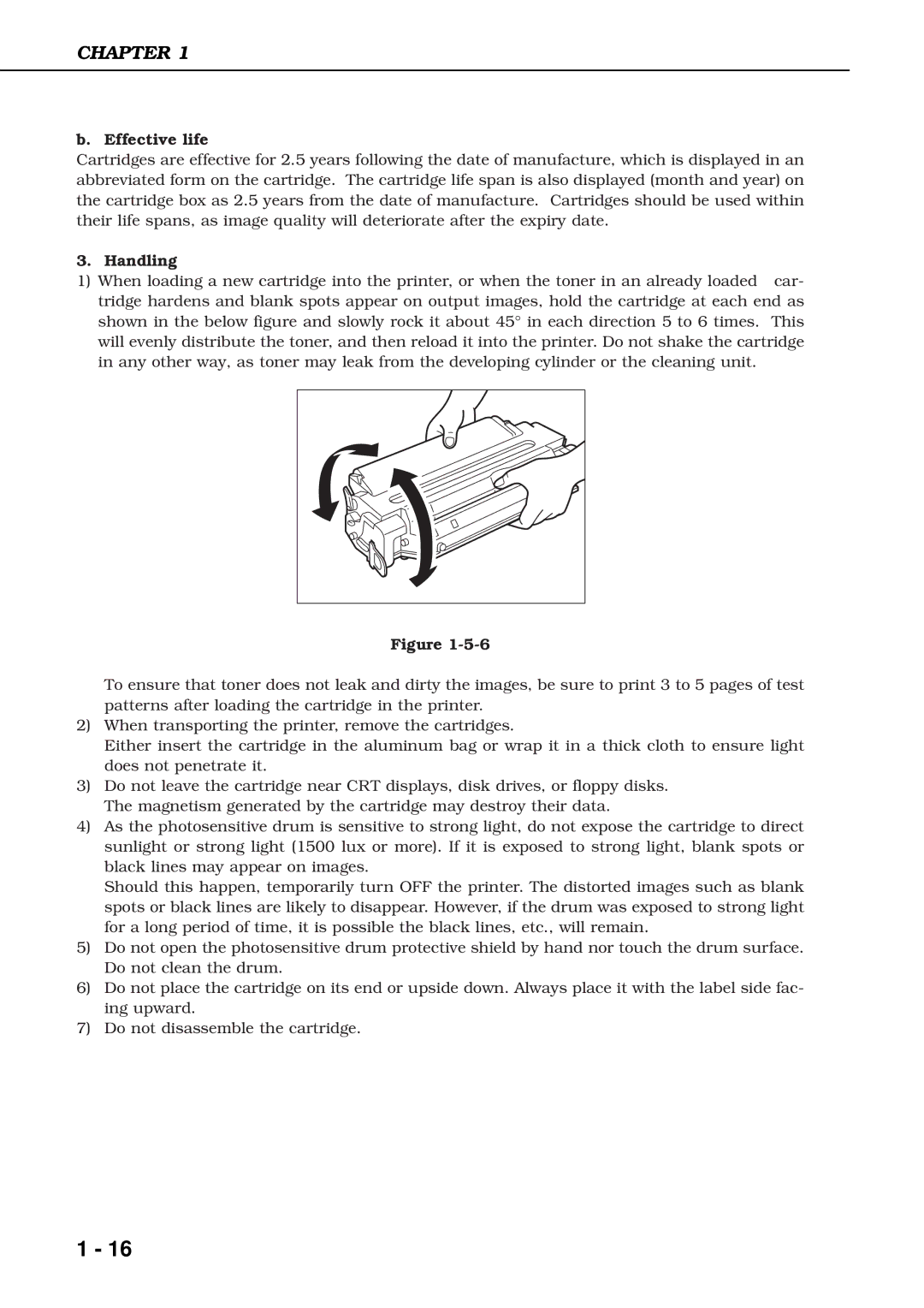 Canon 3260 manual Effective life, Handling 