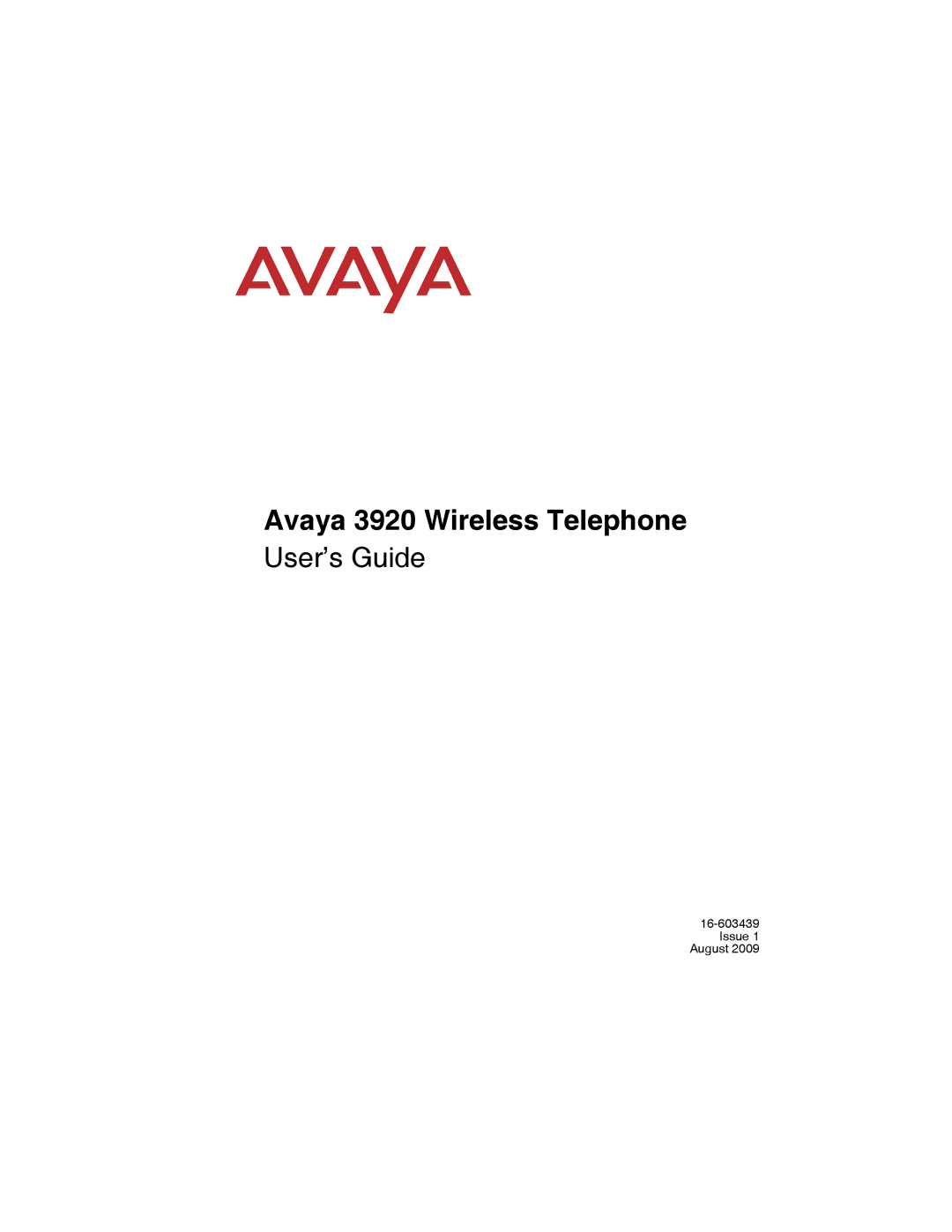 Canon manual Avaya 3920 Wireless Telephone 