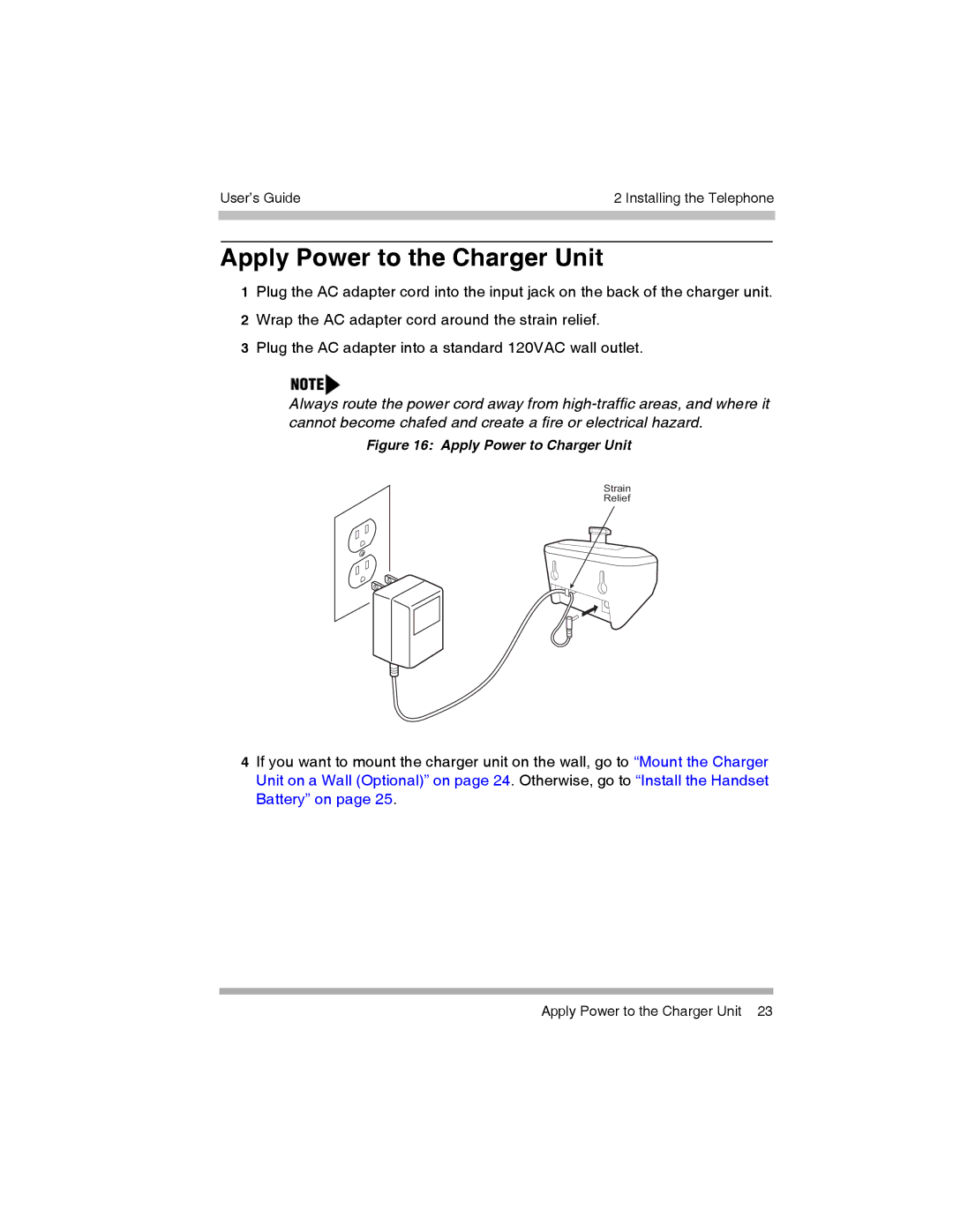 Canon 3920 manual Apply Power to the Charger Unit, Apply Power to Charger Unit 