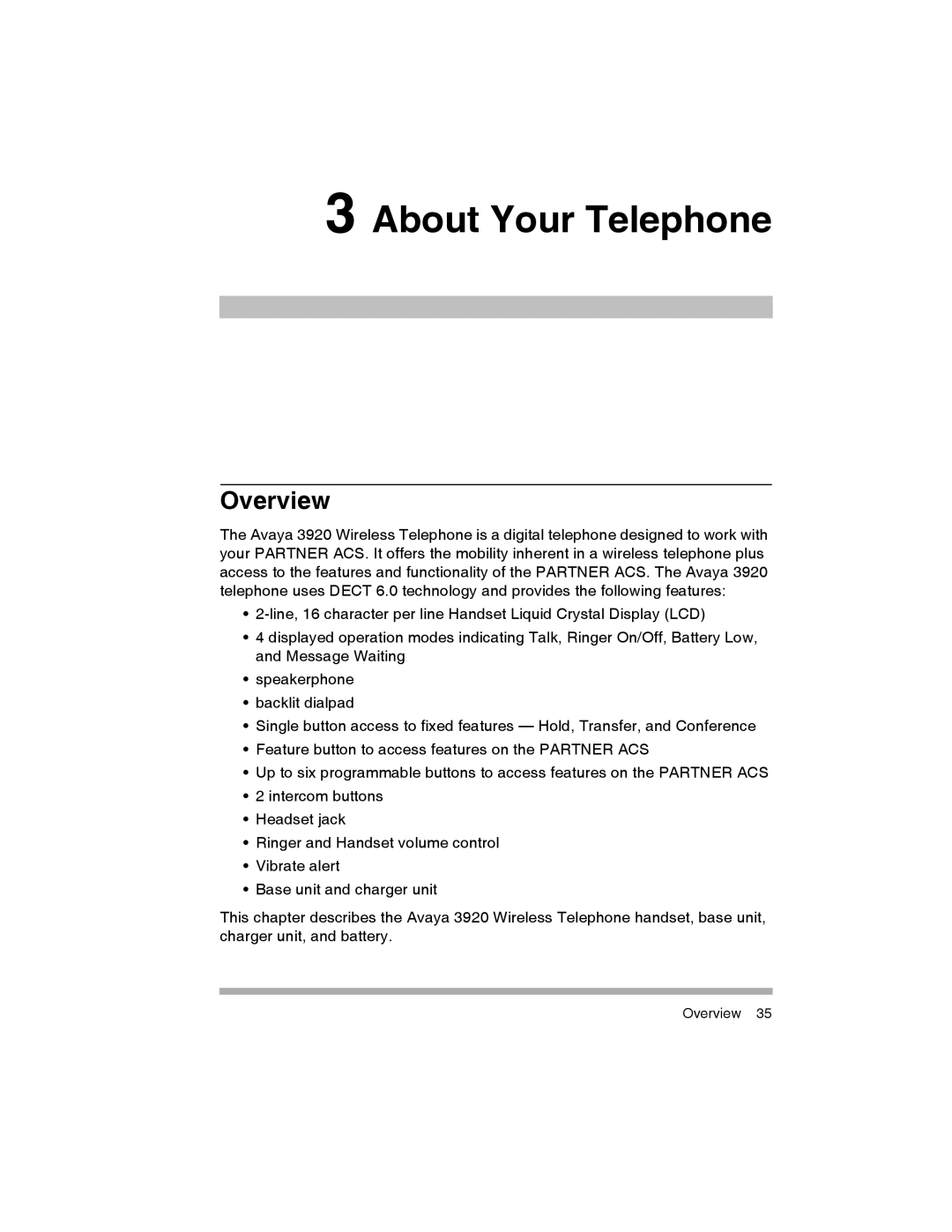 Canon 3920 manual About Your Telephone 