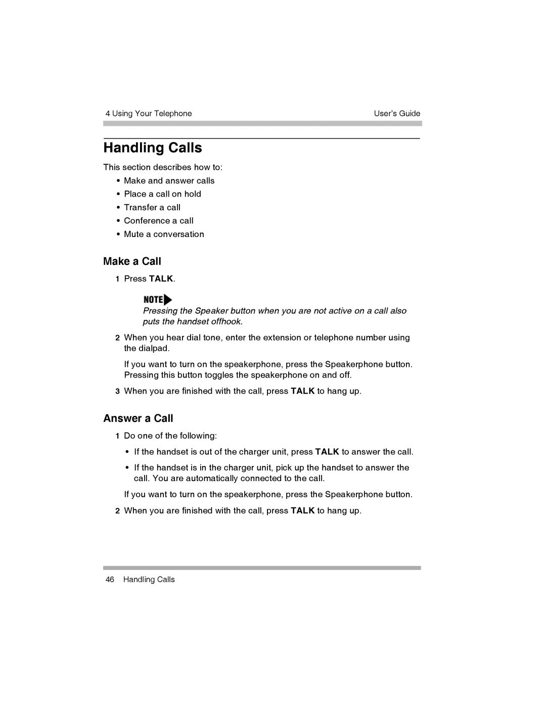 Canon 3920 manual Handling Calls, Make a Call, Answer a Call 