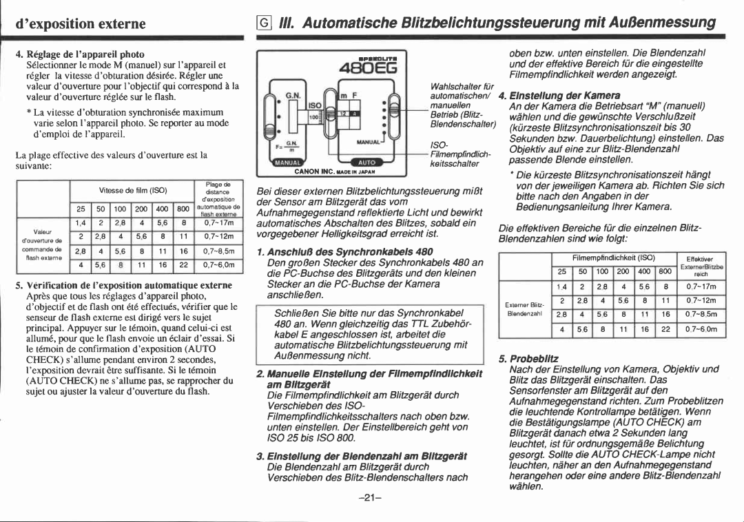 Canon 480EG manual 