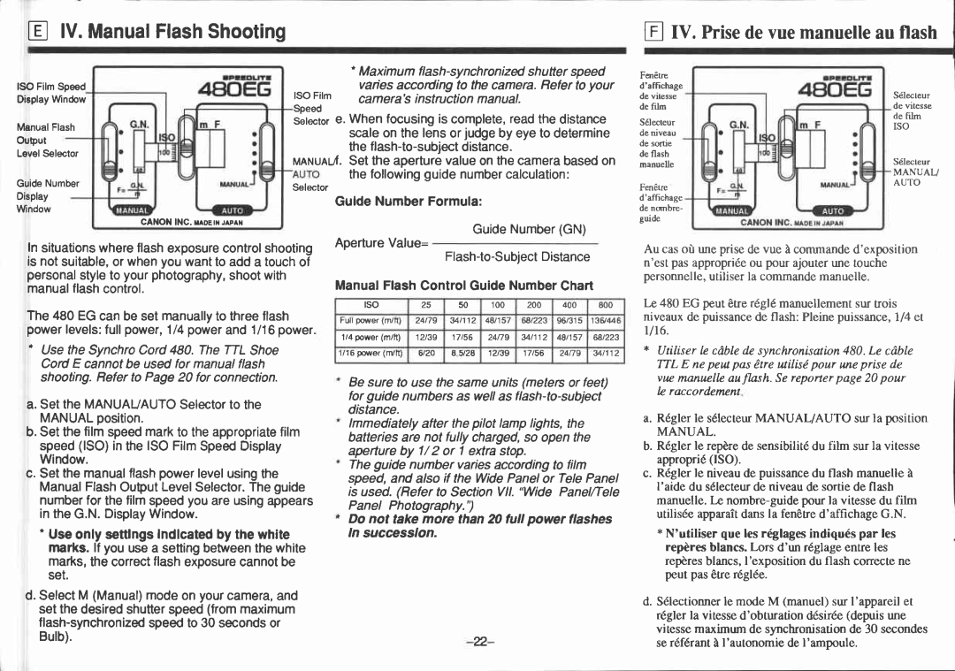 Canon 480EG manual 