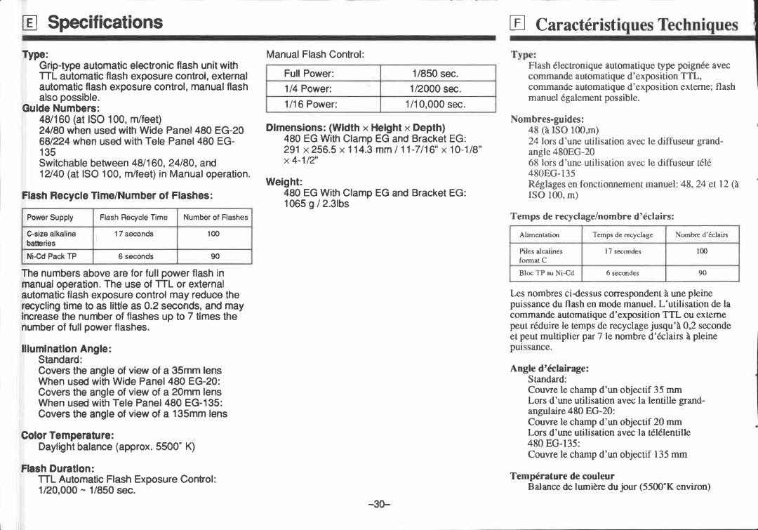 Canon 480EG manual 