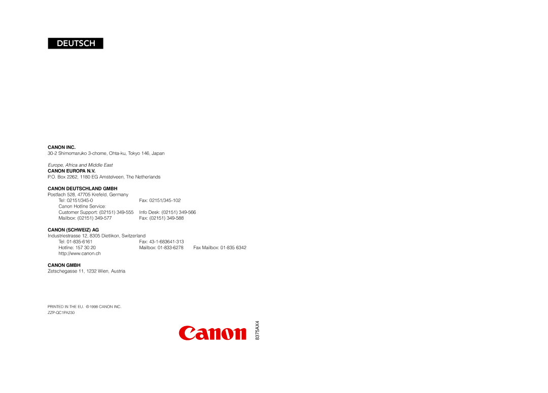 Canon 50 manual Deutsch 