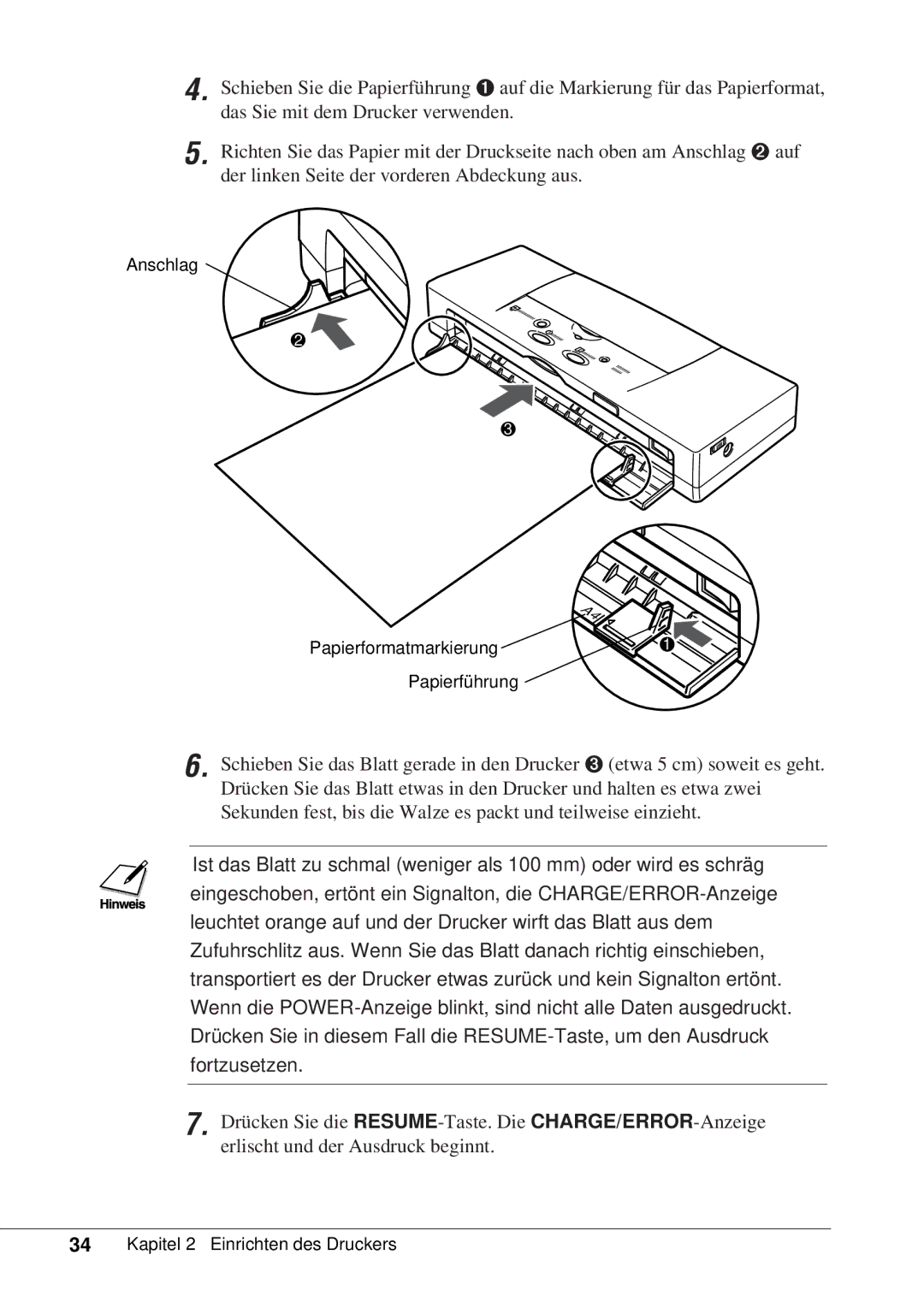 Canon 50 manual Anschlag Papierformatmarkierung Papierführung 