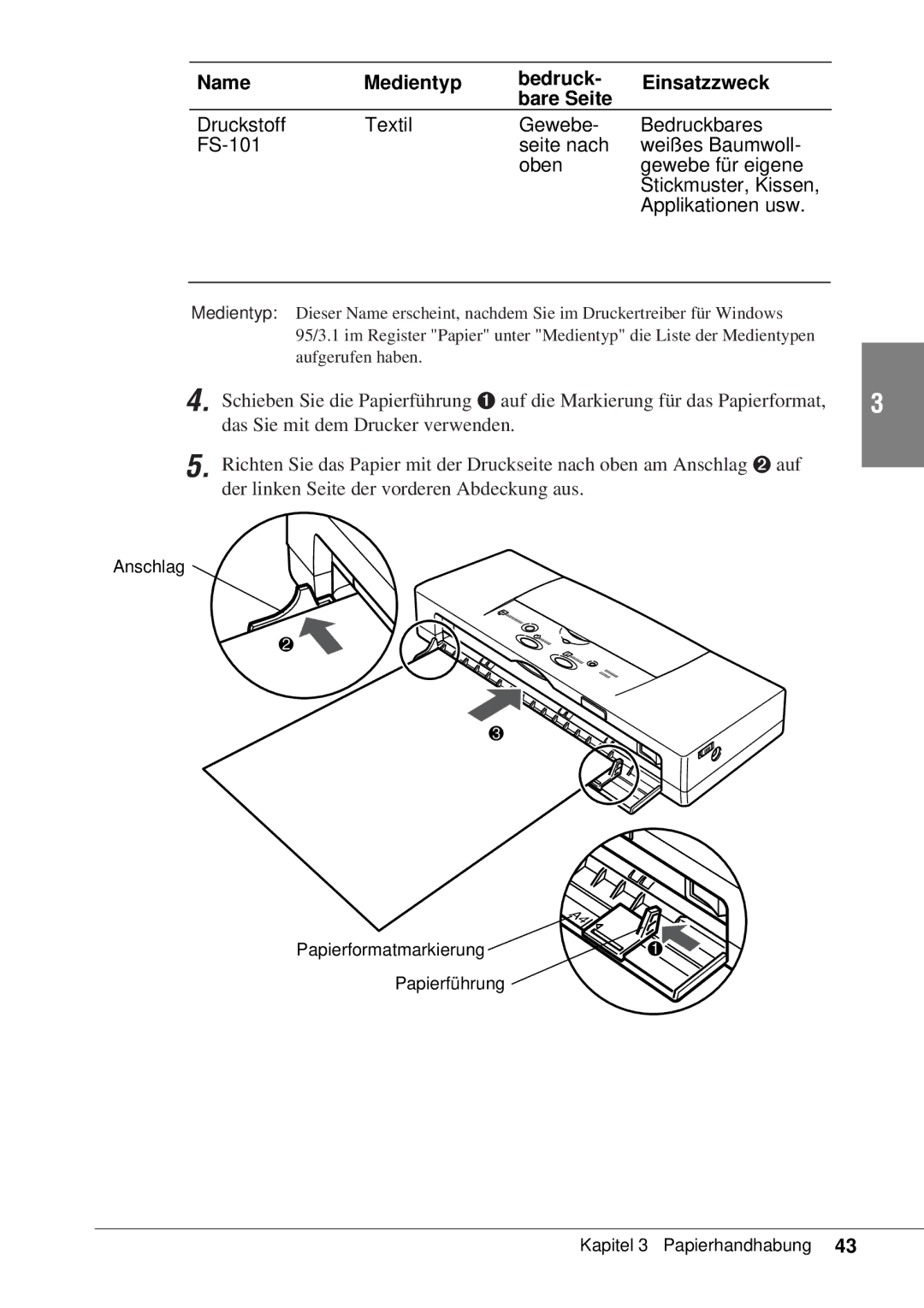 Canon 50 manual Name Medientyp Bedruck Einsatzzweck Bare Seite 