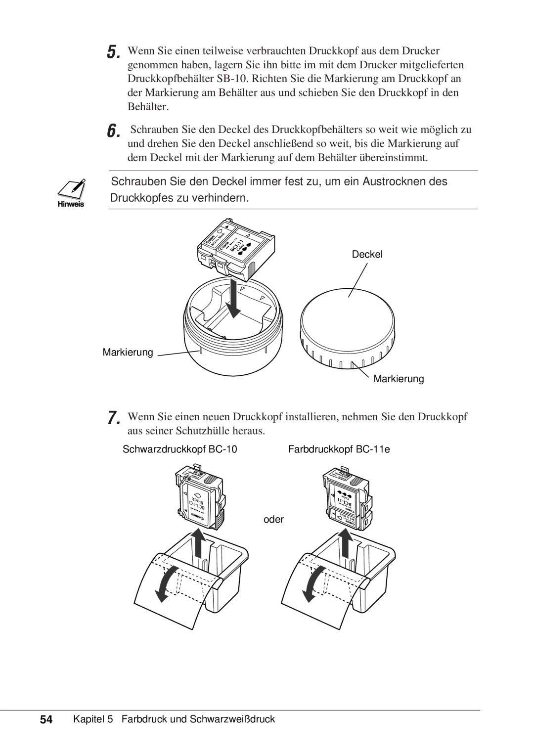 Canon 50 manual Deckel Markierung 