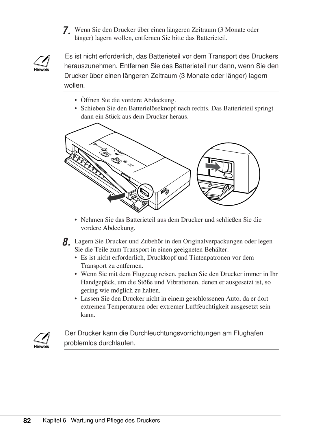 Canon 50 manual Kapitel 6 Wartung und Pflege des Druckers 