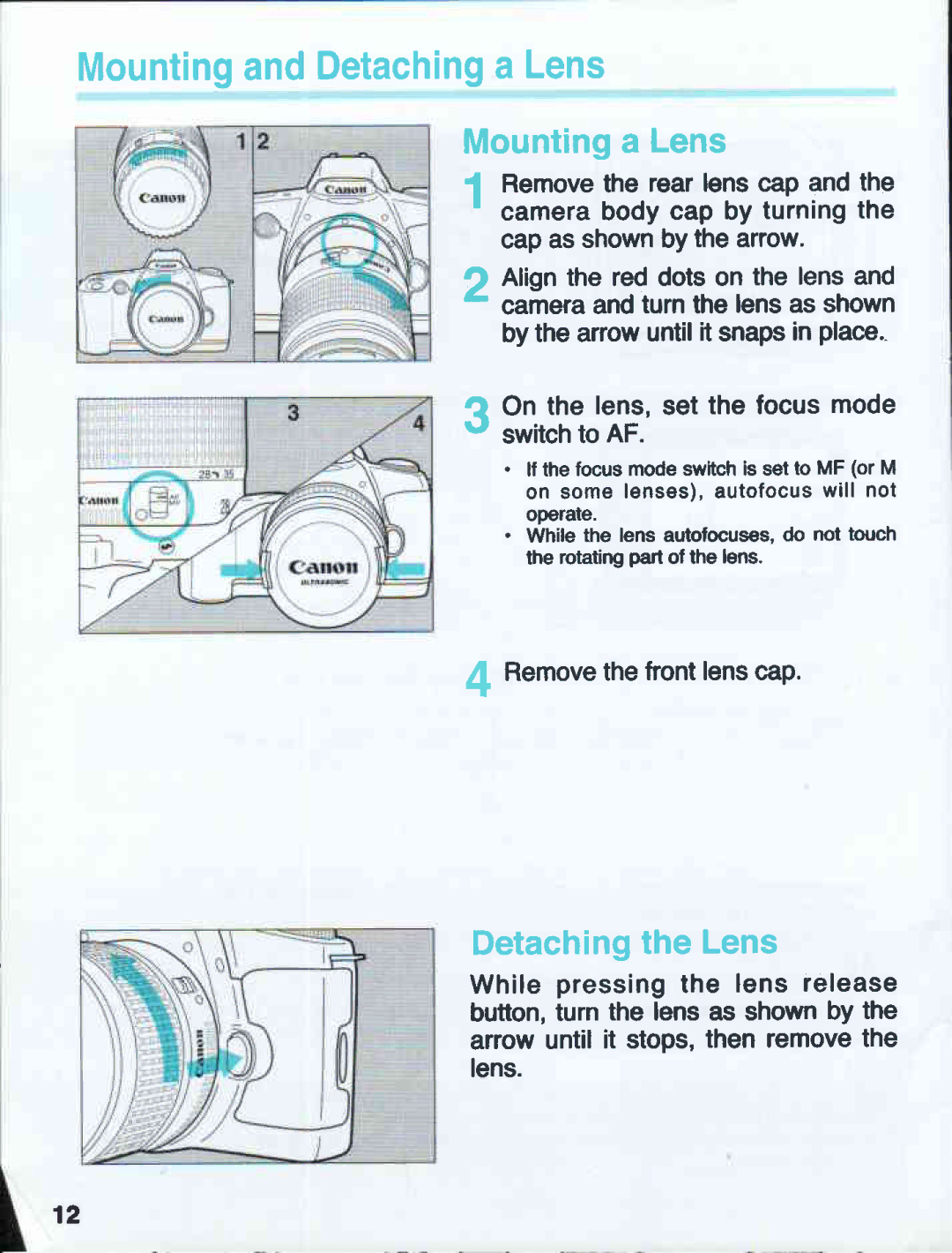 Canon 500N QD manual 