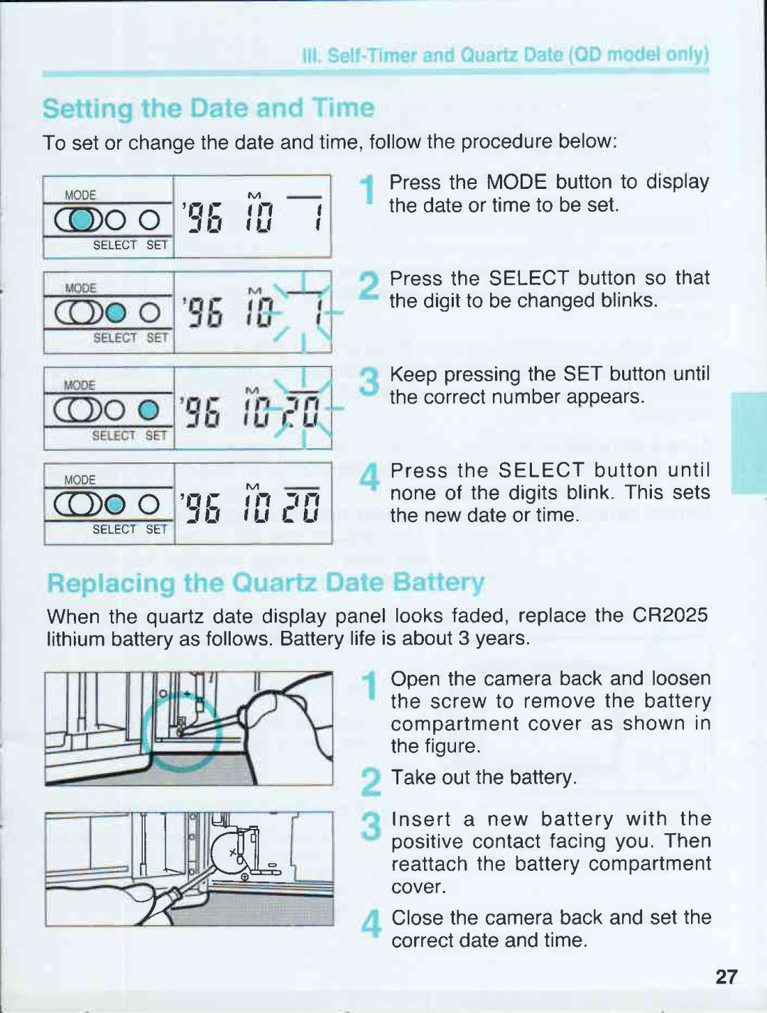 Canon 500N QD manual 