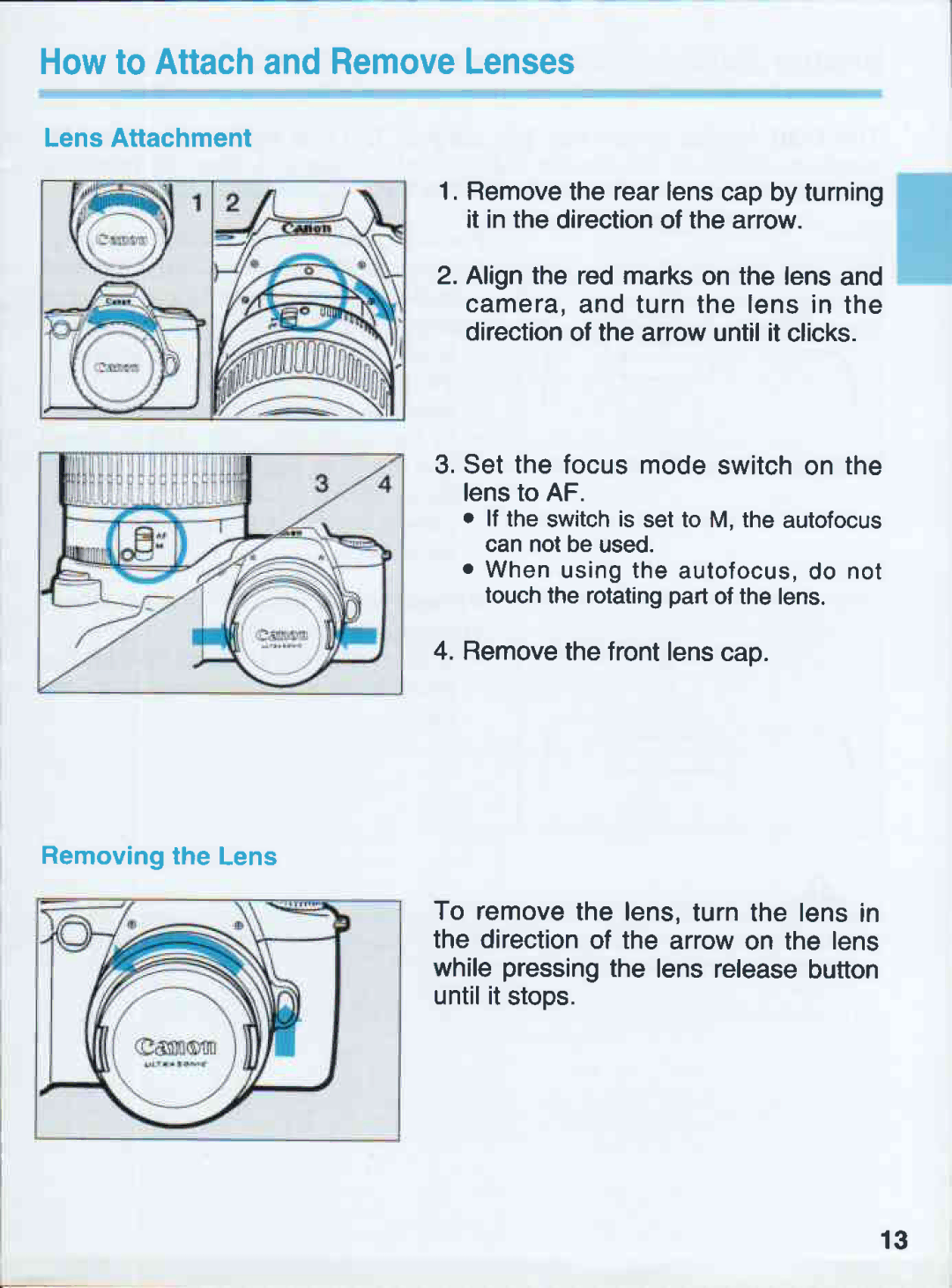 Canon 500QD manual 