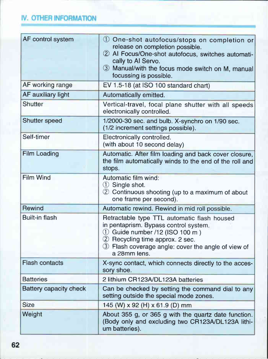 Canon 500QD manual 