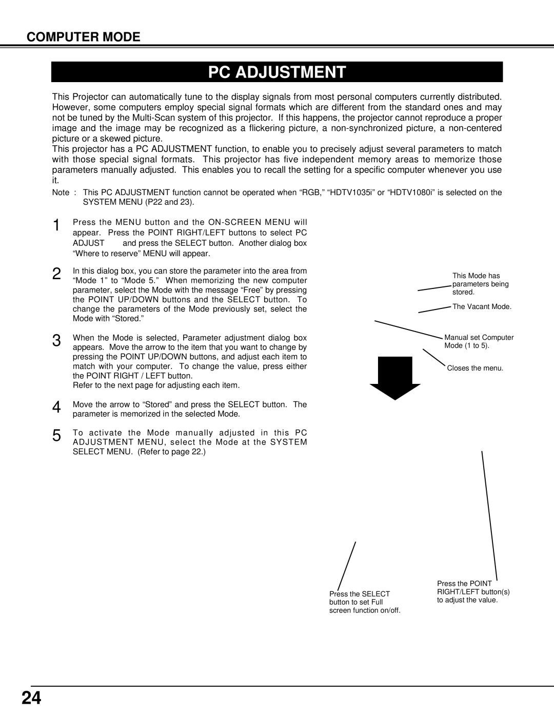 Canon 5100 owner manual PC Adjustment 