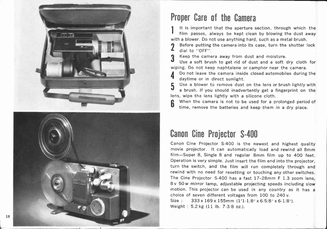 Canon 518 SV manual 