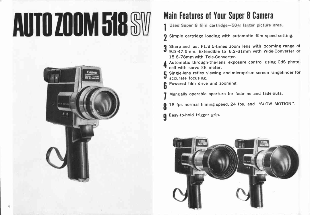 Canon 518 SV manual 