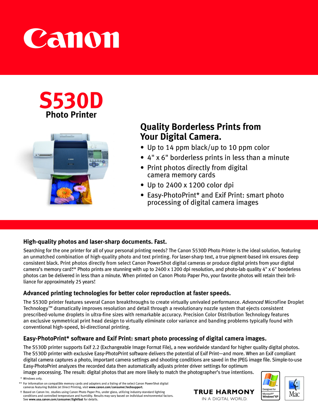 Canon manual S530D 